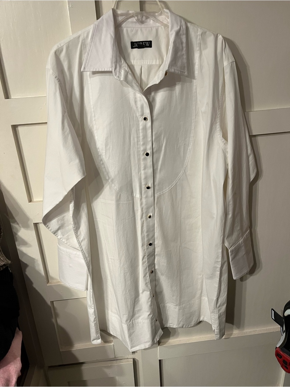J. Crew White Women’s Tux Shirt Dress